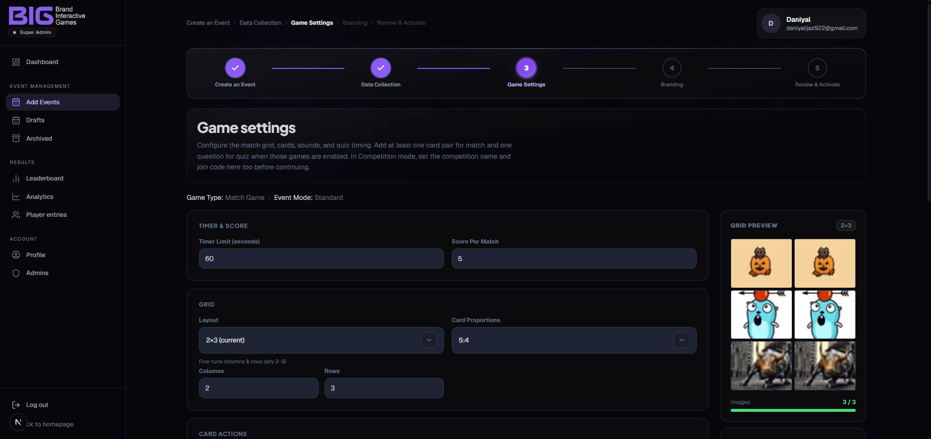Make live events interactive